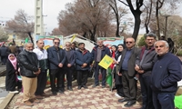 حضور مدیریت و کارکنان مرکز بهداشت شهرستان شهرکرد در راهپیمایی روز قدس و ارائه خدمات سلامت به مردم